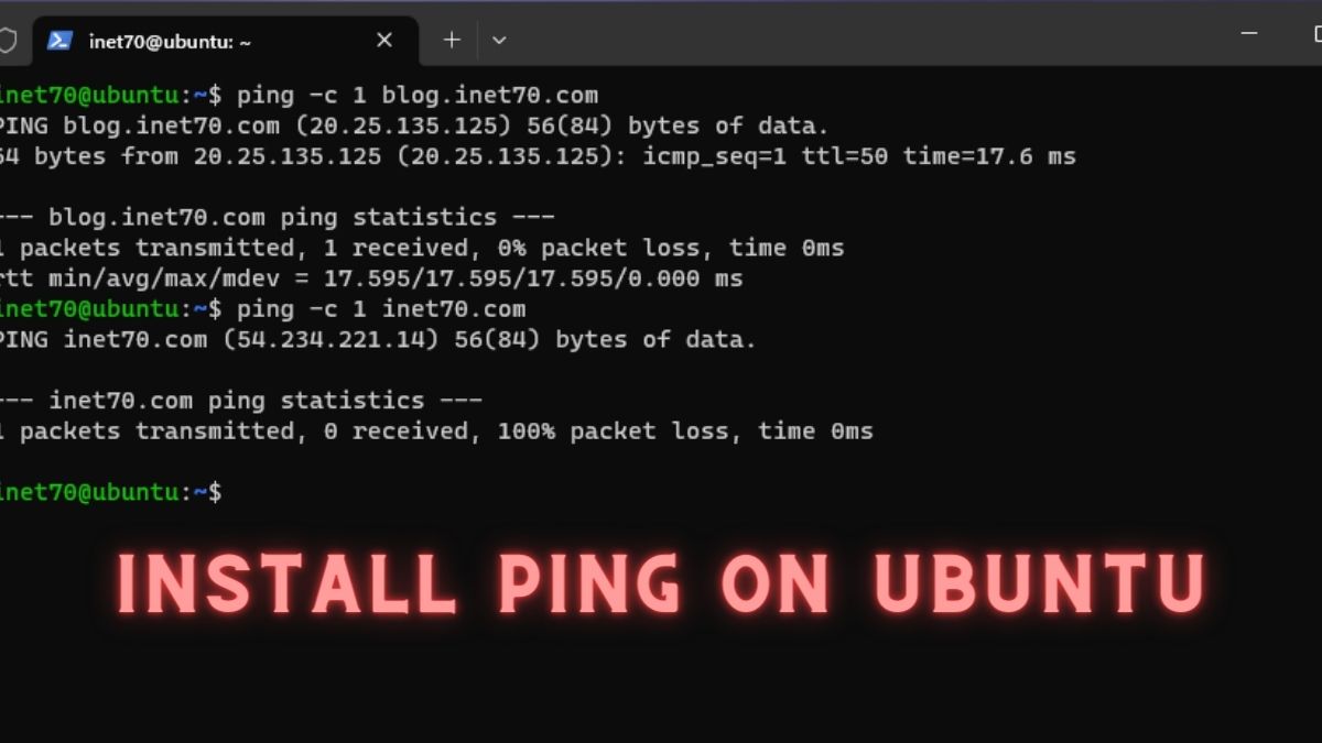 Install Ping on Ubuntu